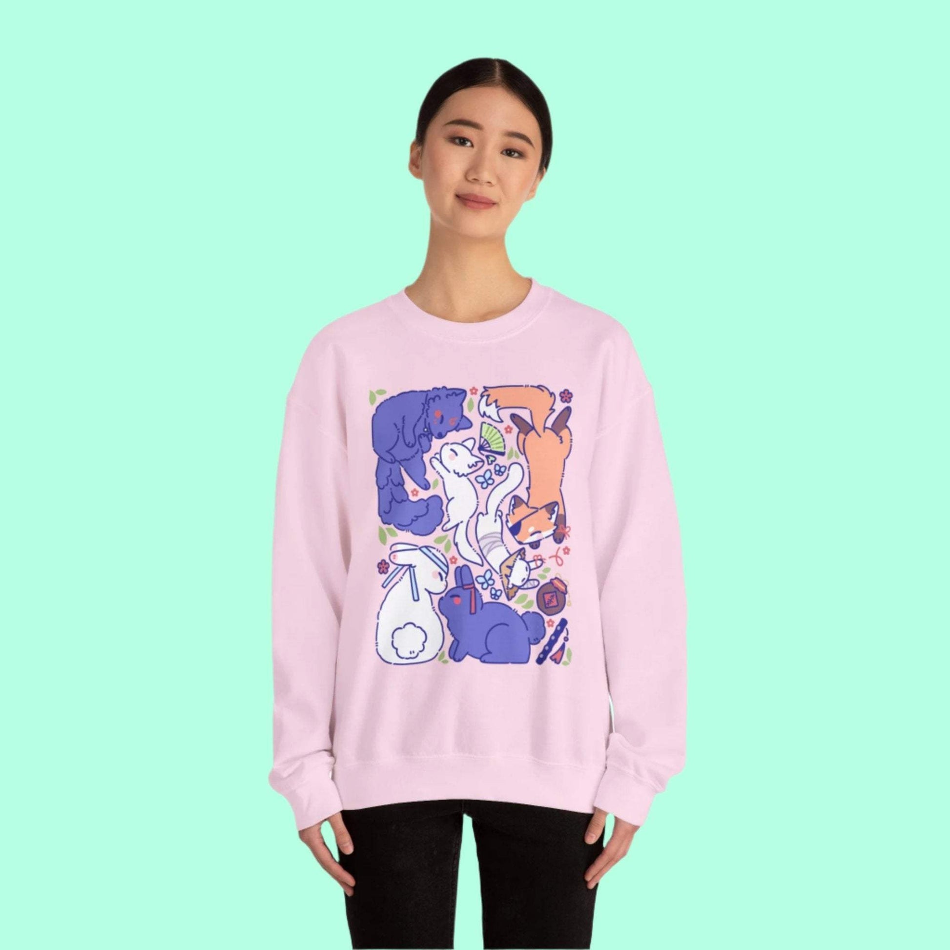 Danmei Animals Crewneck Sweatshirt - Moshi Melon