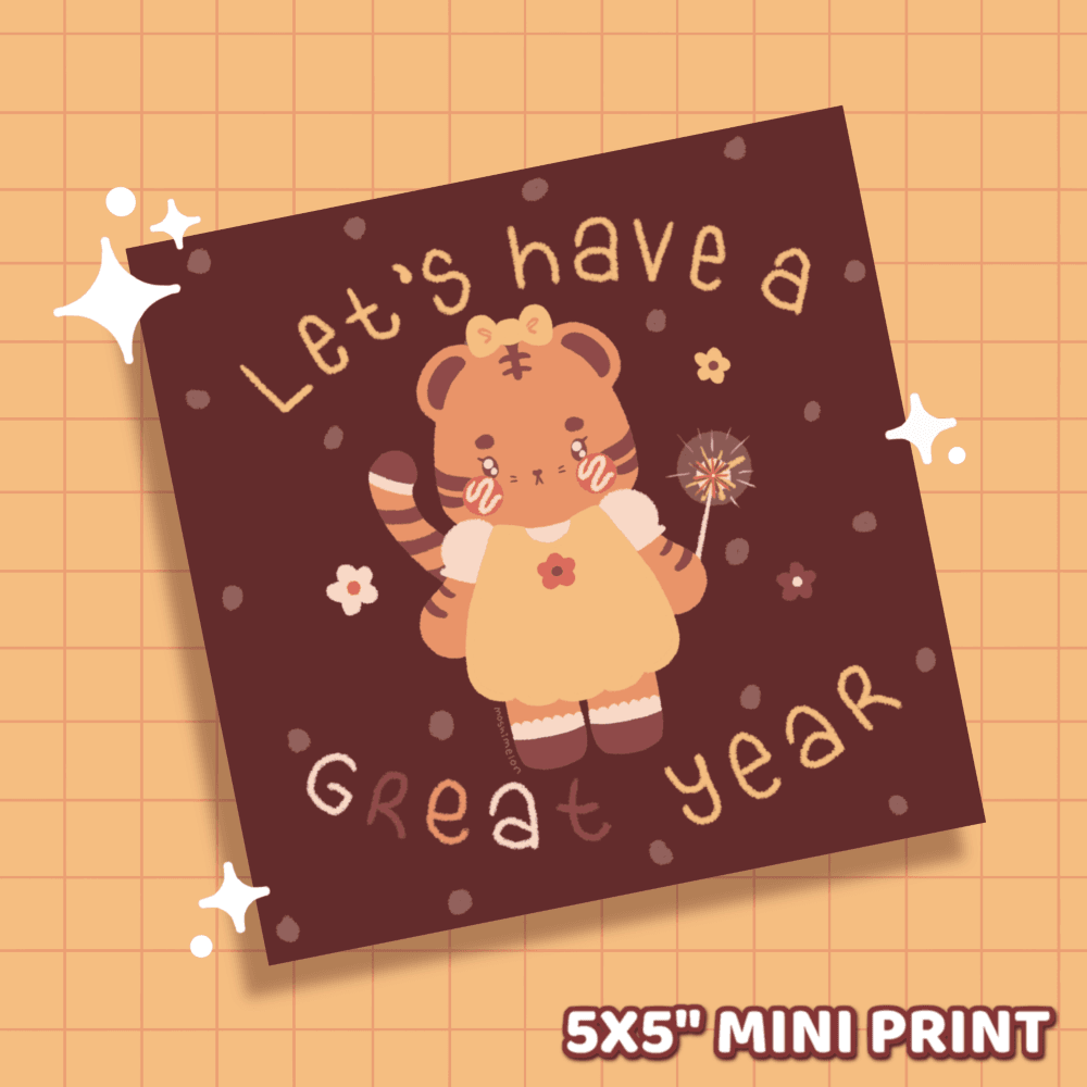 Great Year Mini Print - Moshi Melon