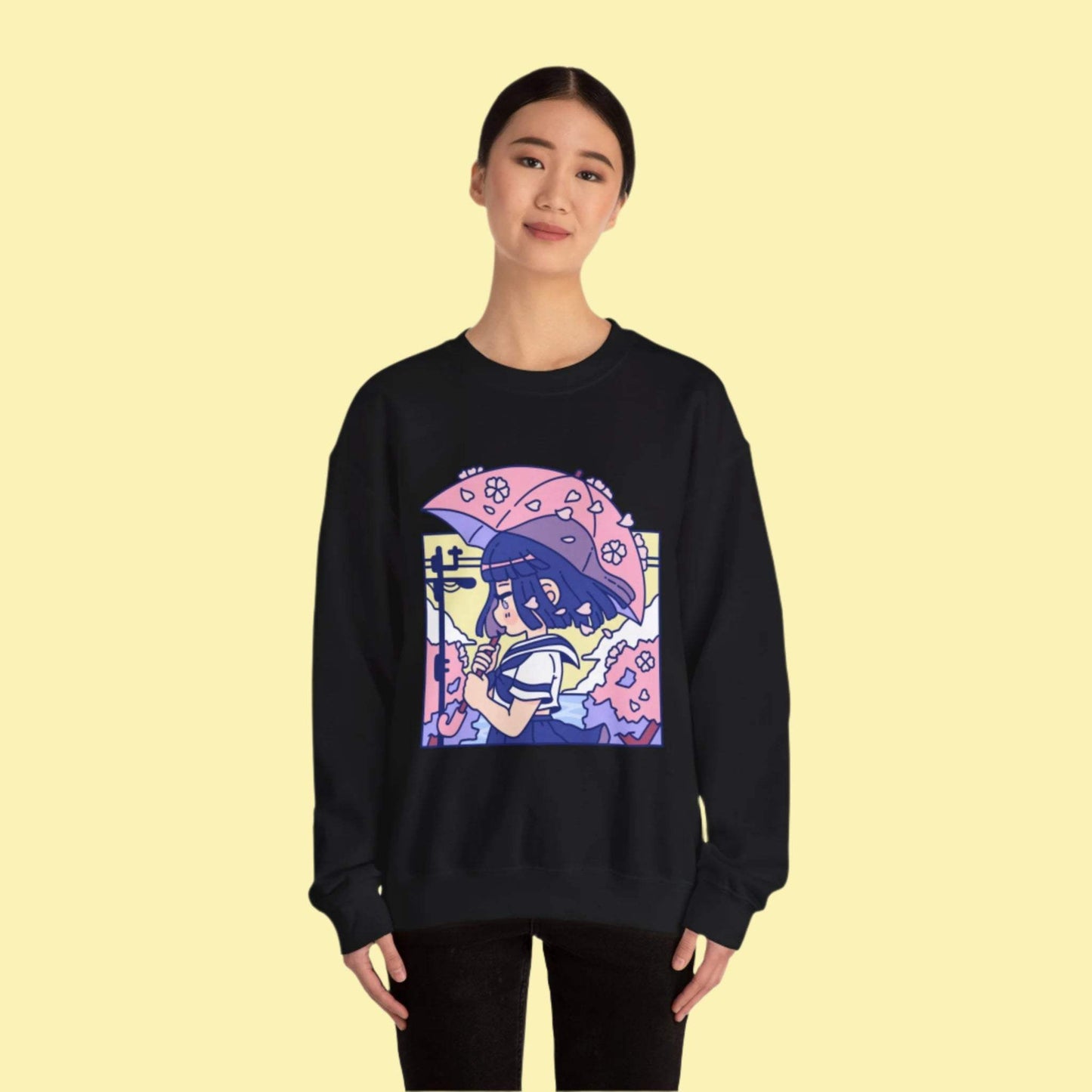 Cherry Blossom Crewneck Sweatshirt - Moshi Melon