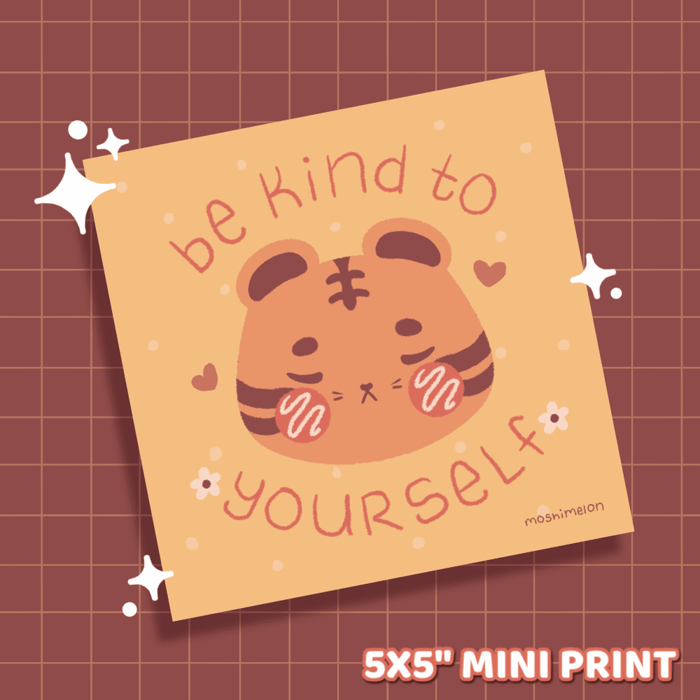 Be Kind to Yourself Mini Print - Moshi Melon