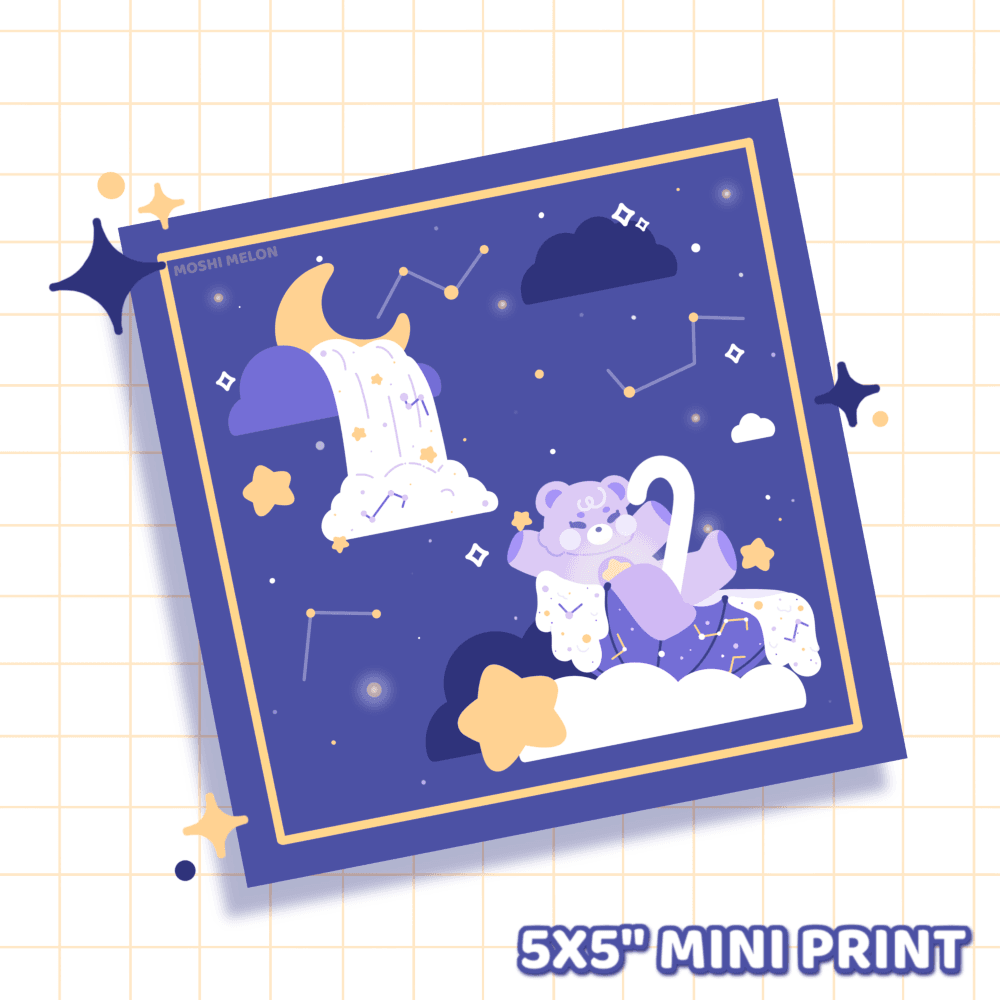 Moon Bear Print - Moshi Melon
