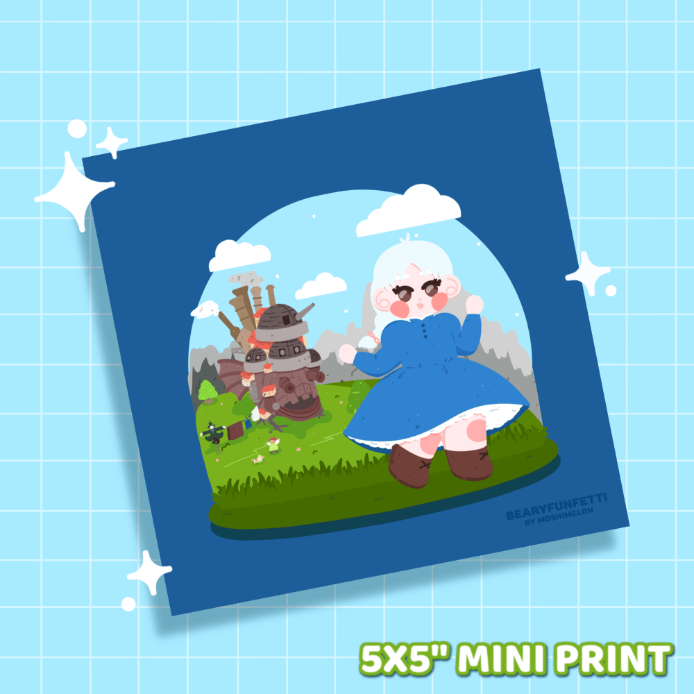 Moving Castle Mini Print - Moshi Melon