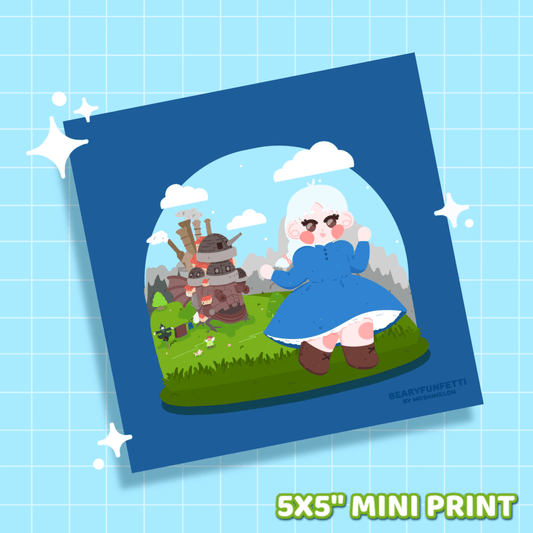 Moving Castle Mini Print - Moshi Melon