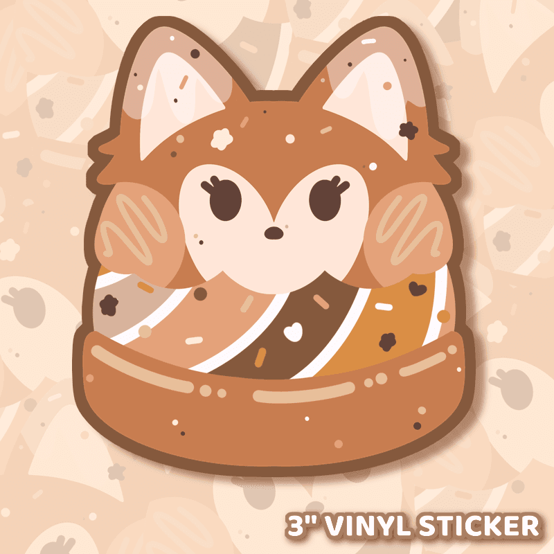 Pumpkin Spice Fox Sticker - Moshi Melon