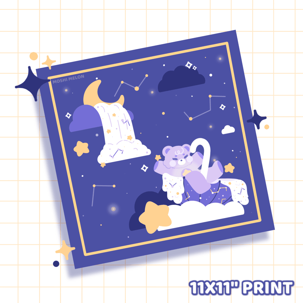 Moon Bear Print - Moshi Melon
