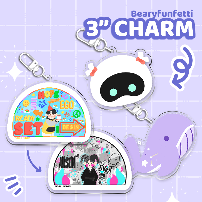 BTS Borahae Charms - Moshi Melon