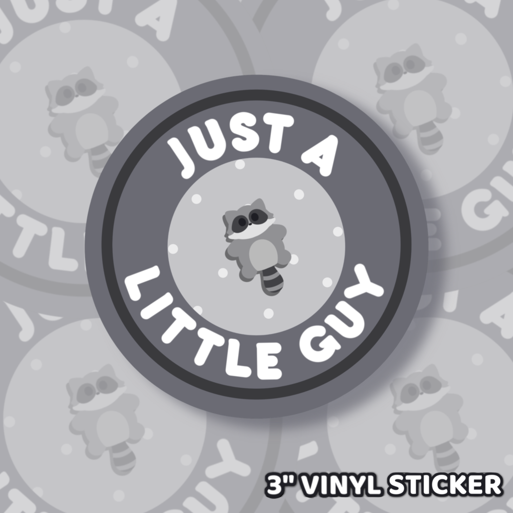 Little Guy (Raccoon) Sticker