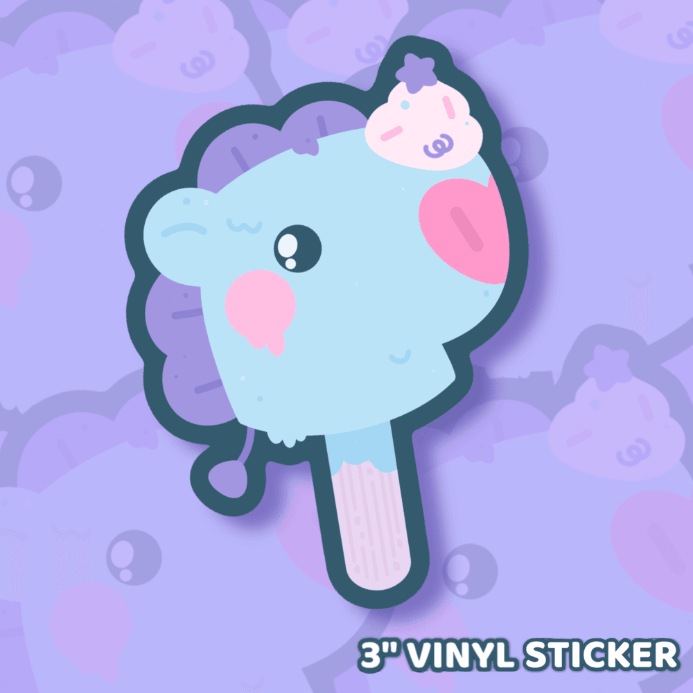 Wrapped MangMelon Sticker - Moshi Melon