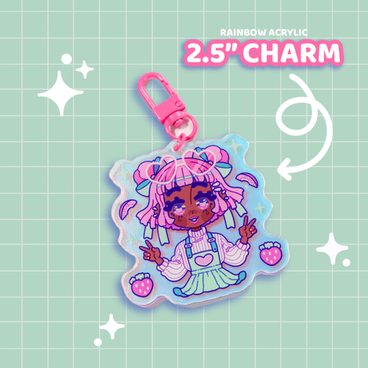 Strawberry Bust Charm - Moshi Melon
