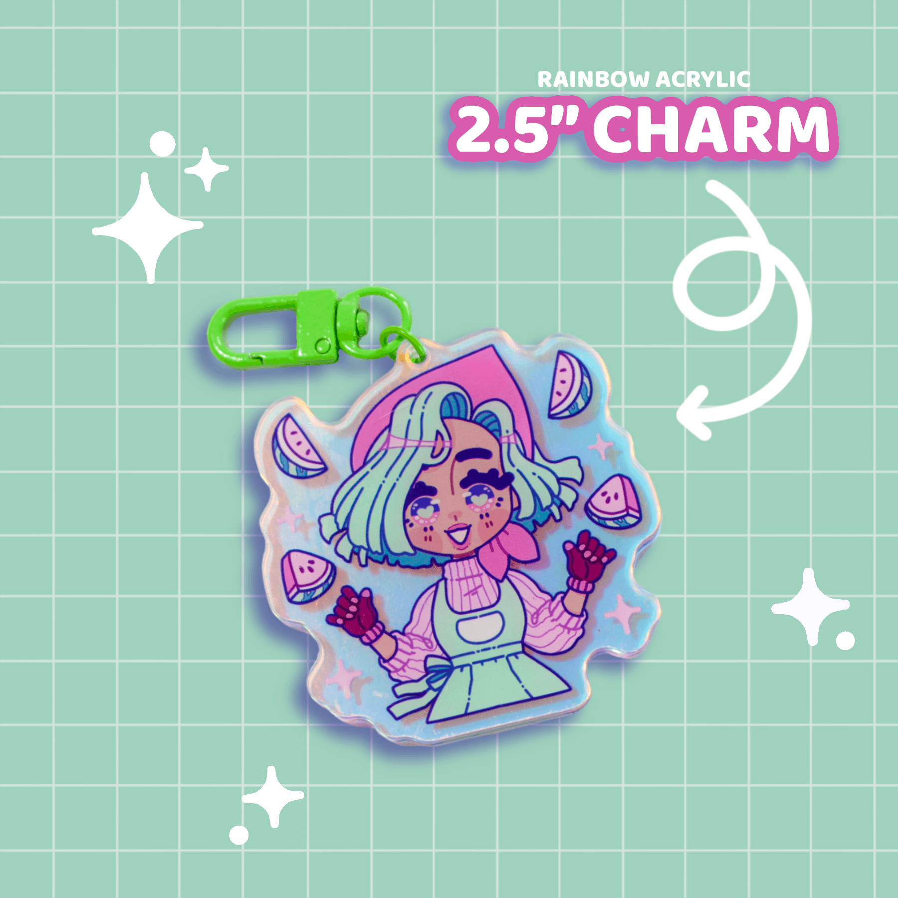 Watermelon Bust Charm - Moshi Melon