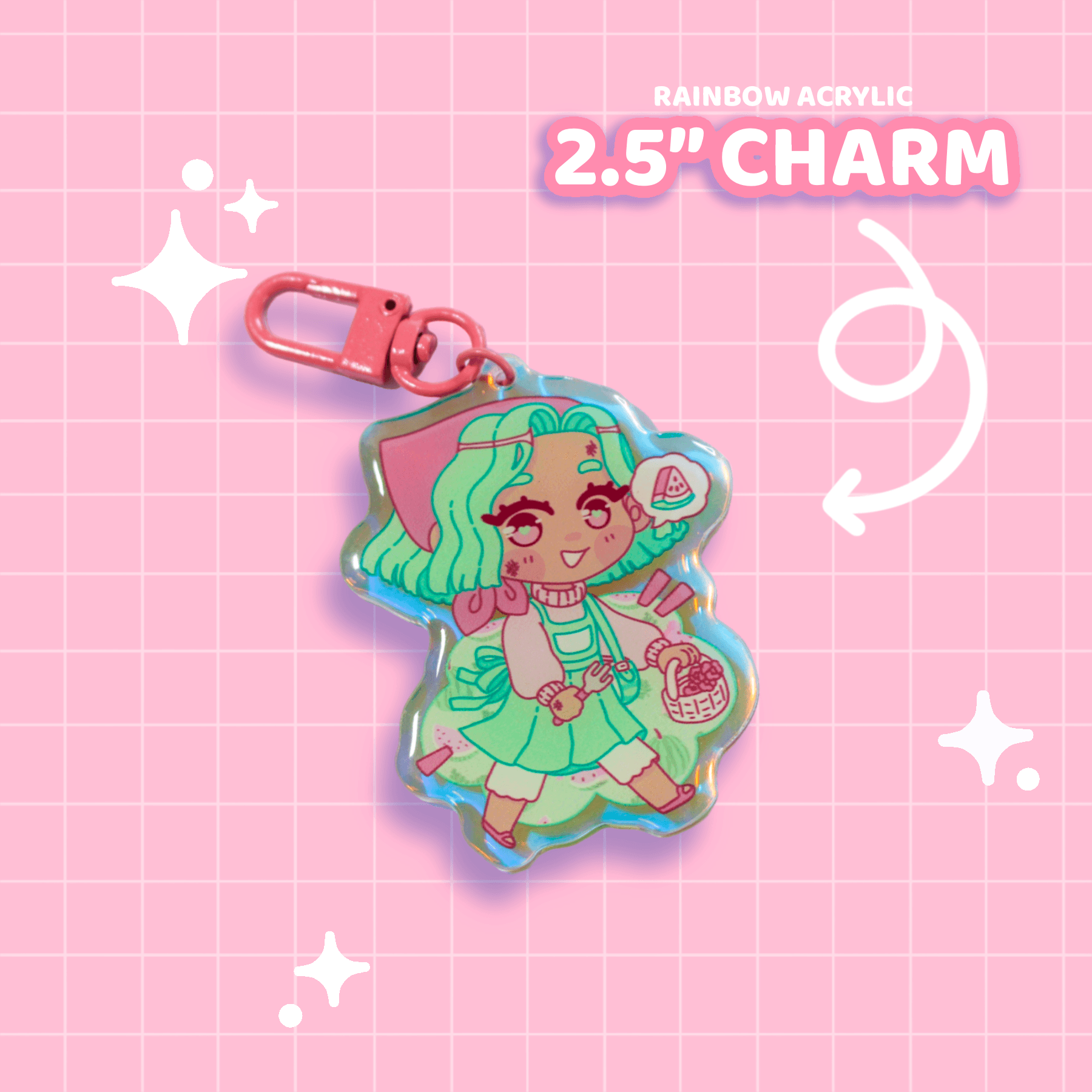 Watermelon Girl Full Body Charm - Moshi Melon