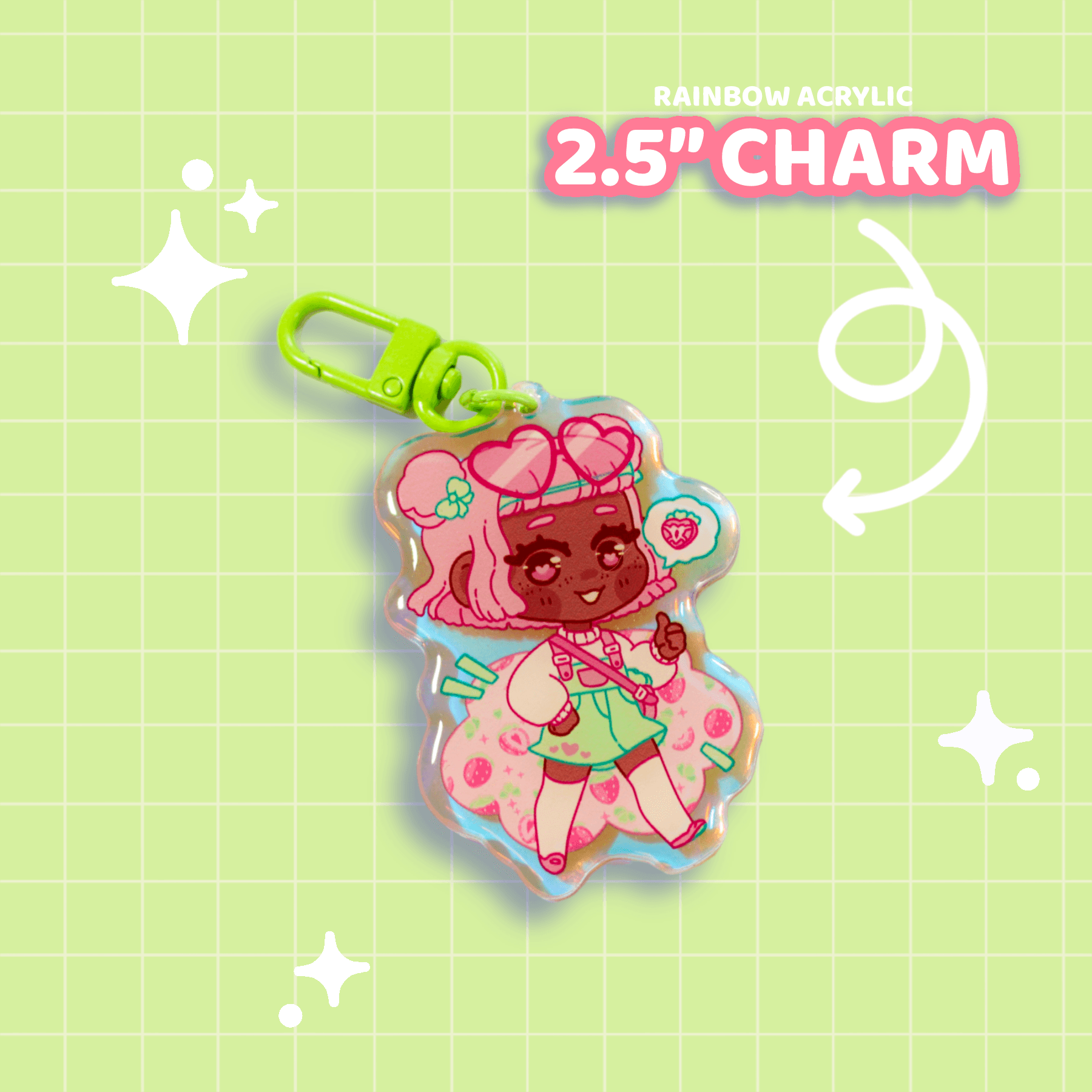 Strawberry Girl Full Body Charm - Moshi Melon