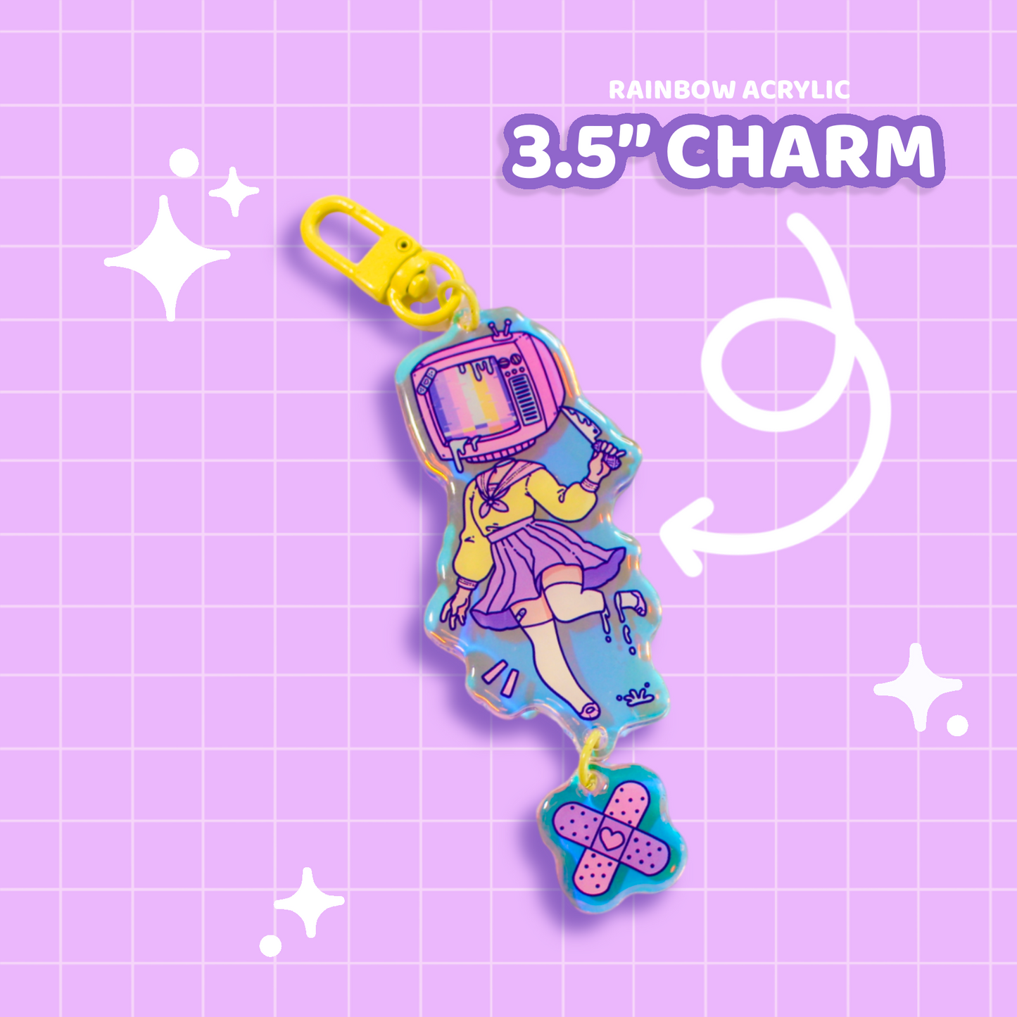 Deadly TV Head Charm