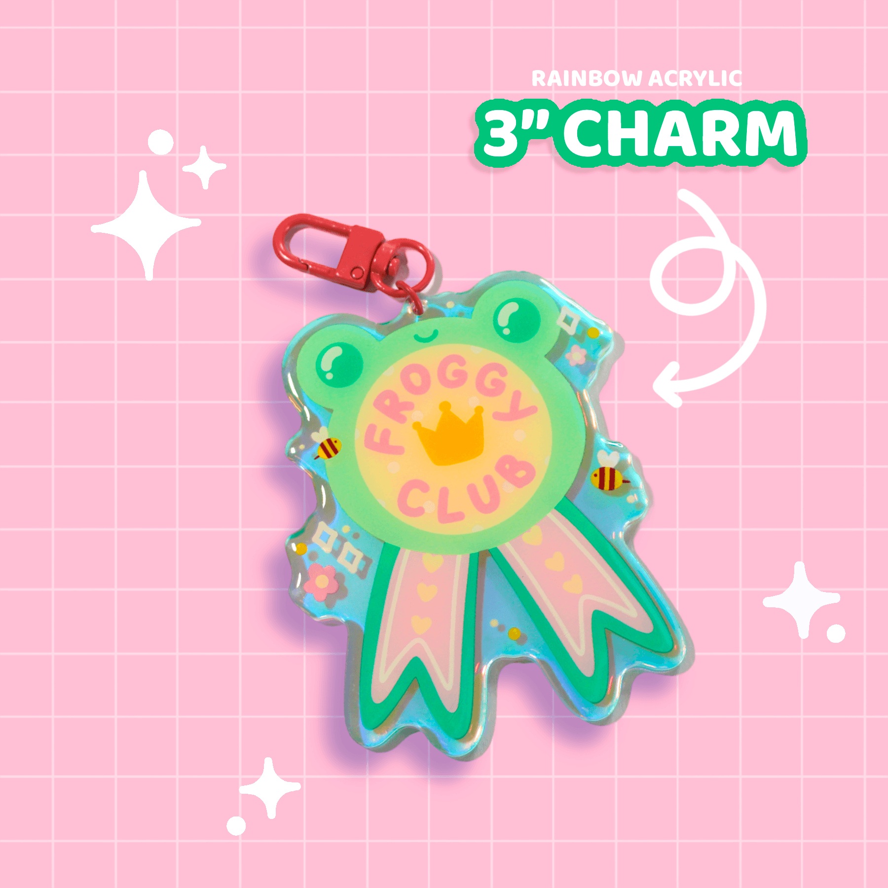 Froggy Club Ribbon Charm - Moshi Melon