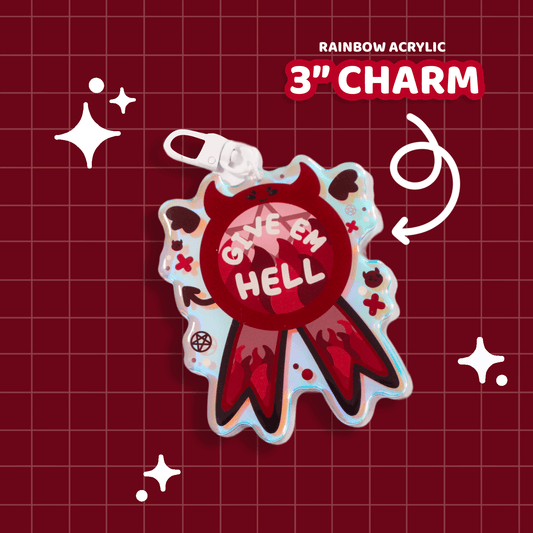 Give ‘Em Hell Ribbon Charm - Moshi Melon