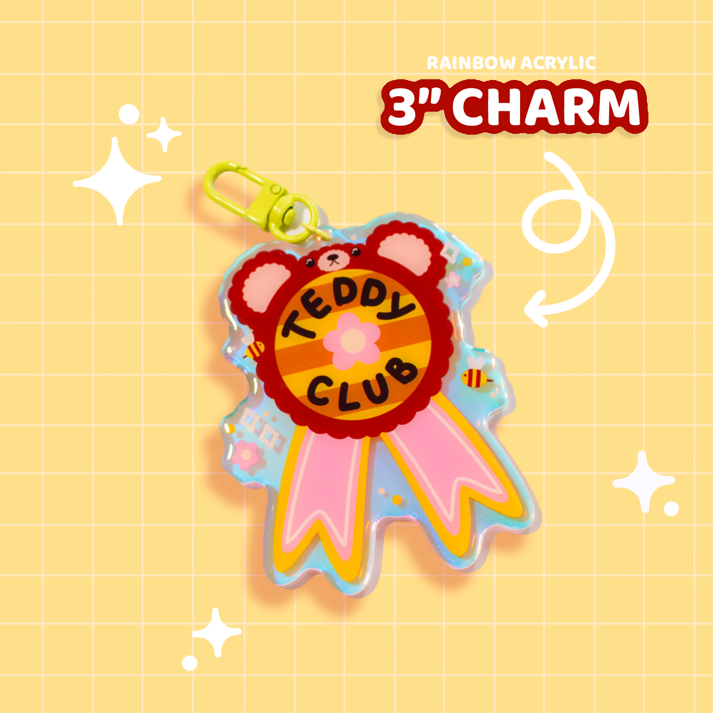 Teddy Club Ribbon Charm