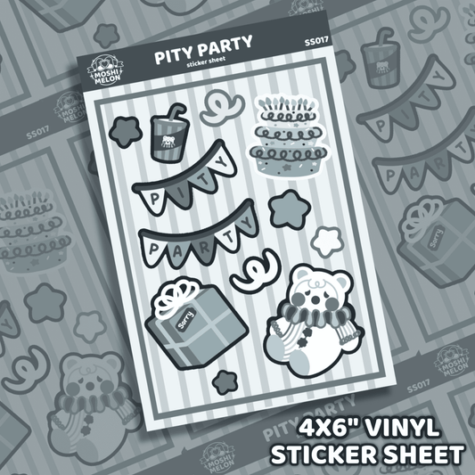 Pity Party Sticker Sheet - Moshi Melon