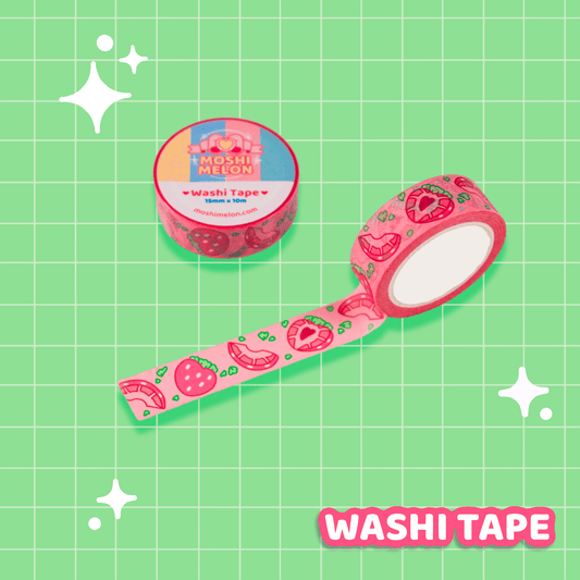 Strawberry Washi Tape - Moshi Melon