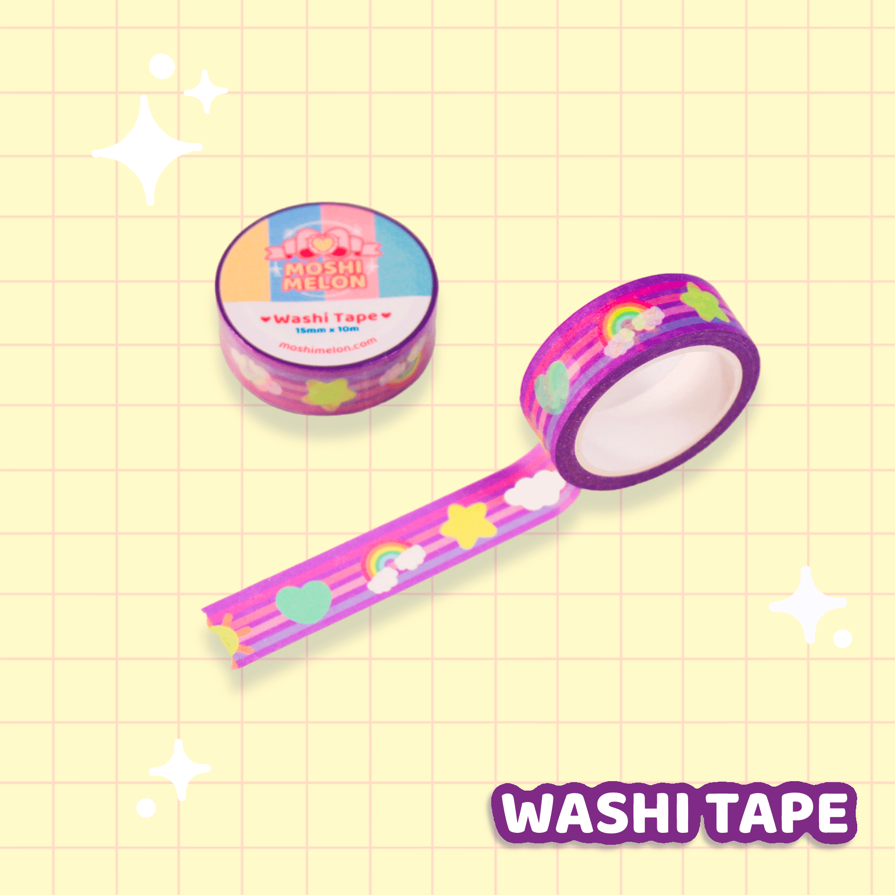 Rainbows & Sunshine Washi Tape - Moshi Melon