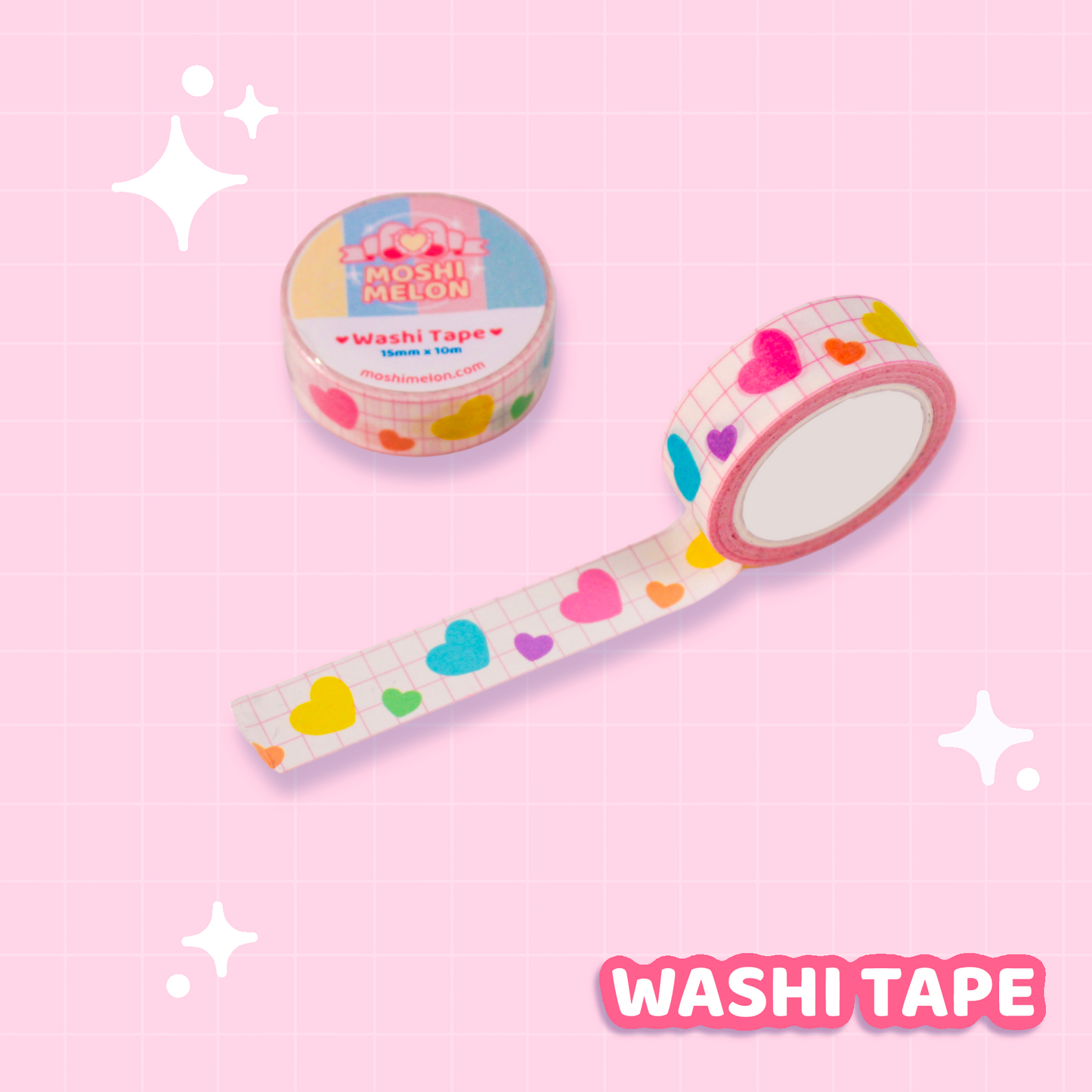 Heart Grids Washi Tape