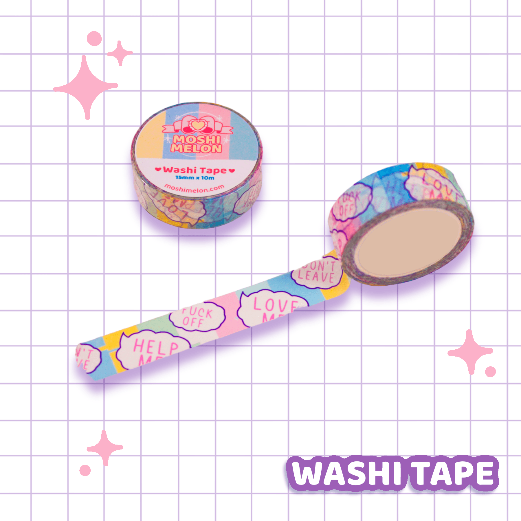Speech Bubbles Washi Tape - Moshi Melon