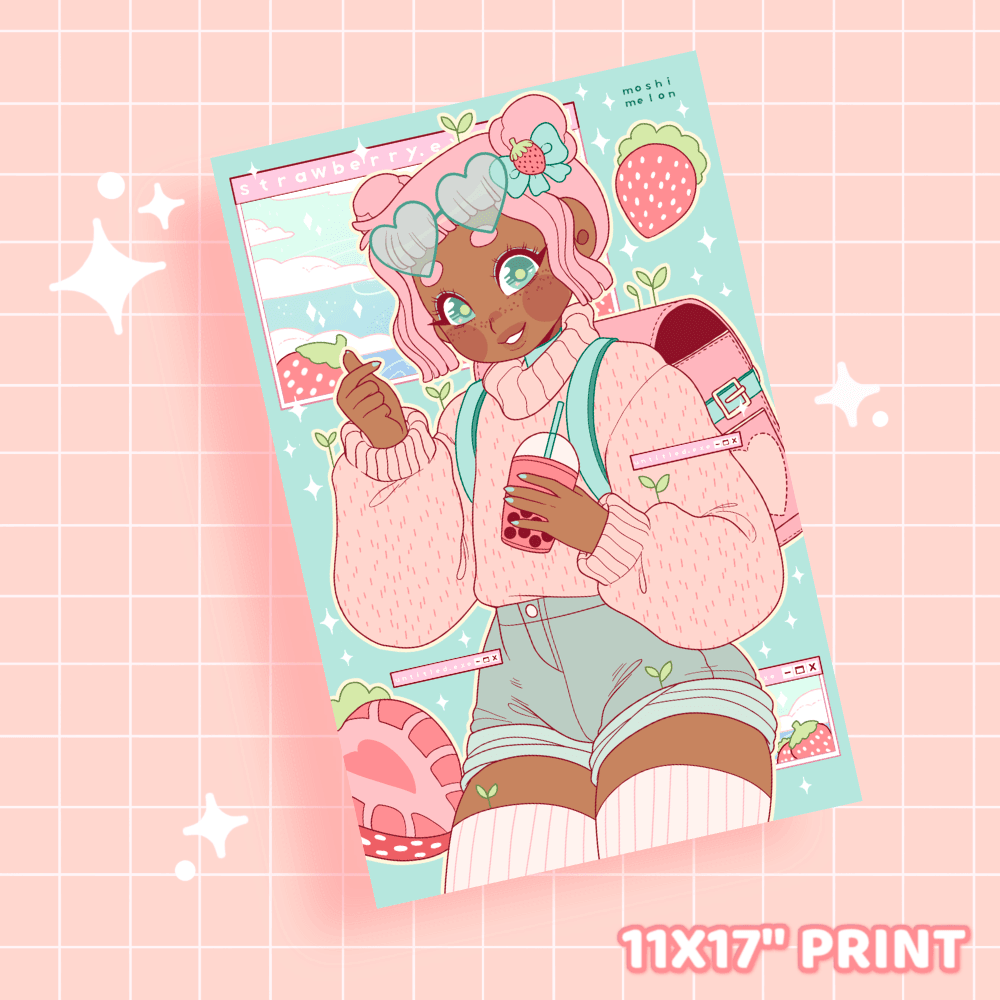Strawberry Print - Moshi Melon