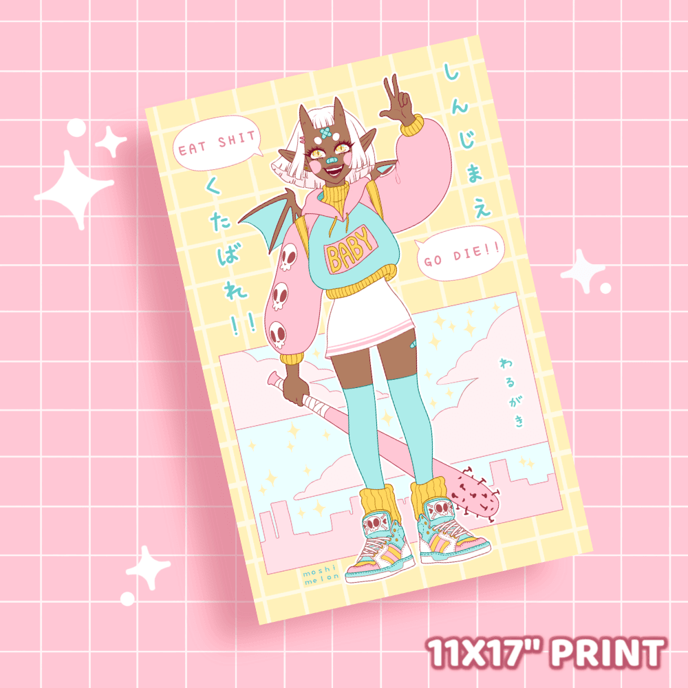 Demon Brat Print - Moshi Melon