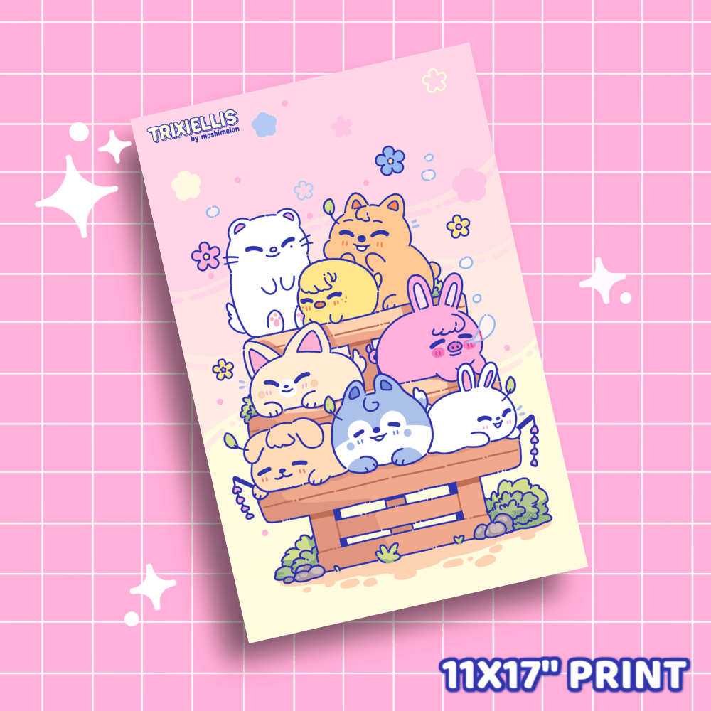 Skzoo Plush Print - Moshi Melon