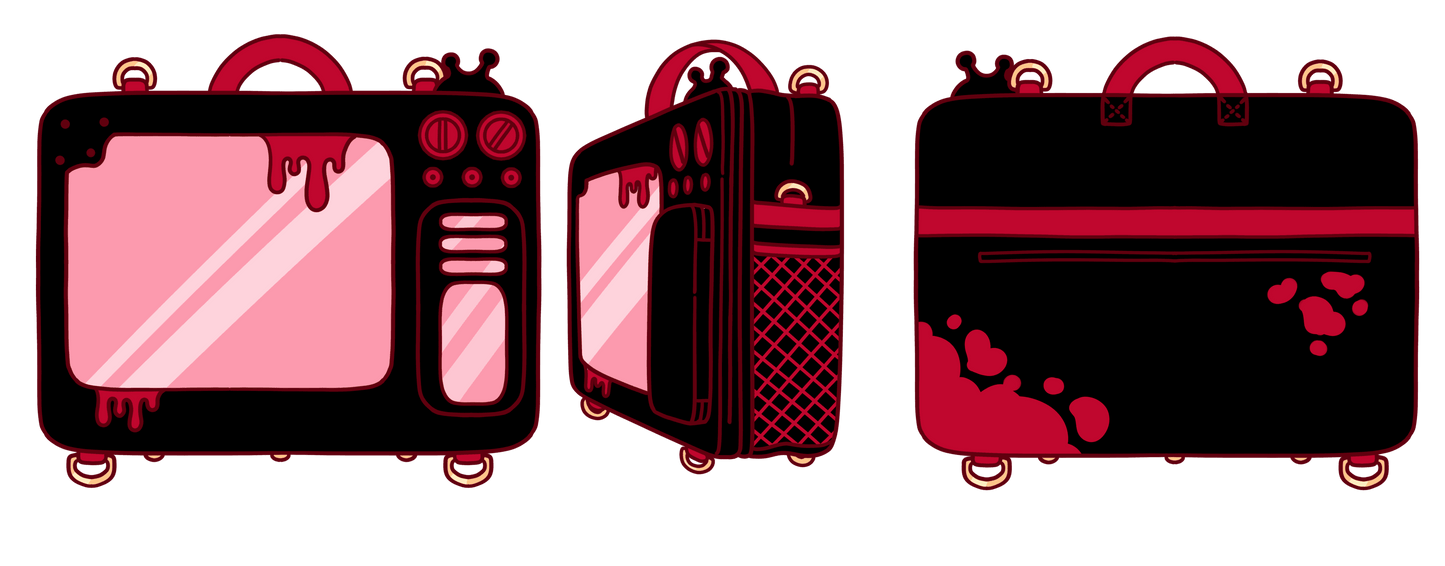 Blood Red TV Head Ita Bag 2.0 - Moshi Melon