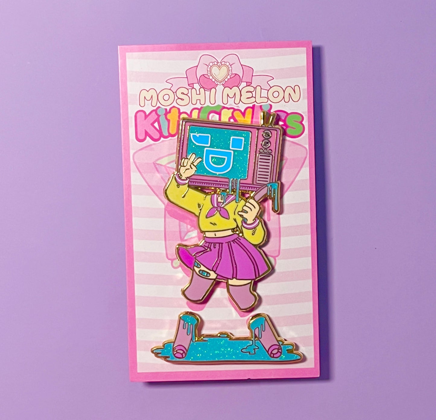 TV Head Enamel Pin
