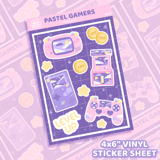 Pastel Gamer Sticker Sheet
