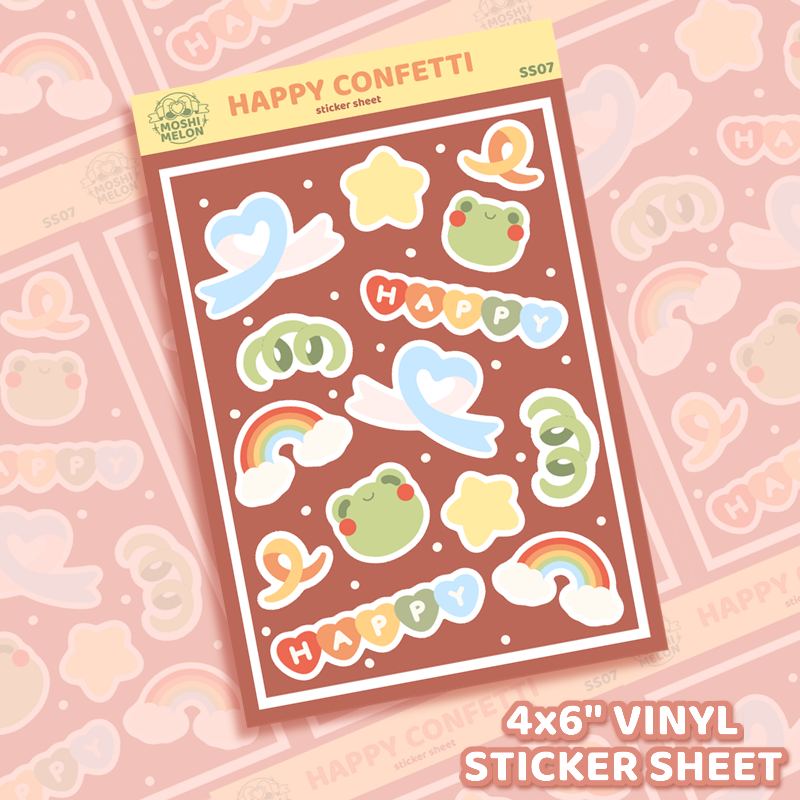 Happy Confetti Sticker Sheet