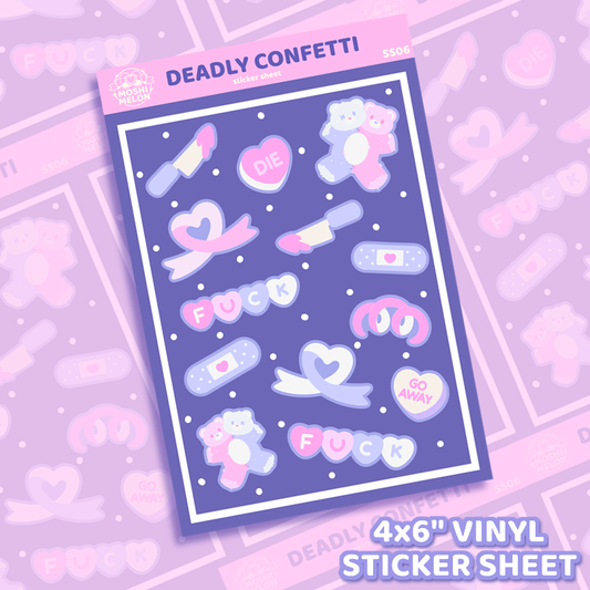 Deadly Confetti Sticker Sheet