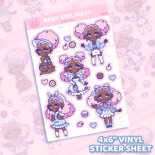 Baby Girl Maya Sticker Sheet