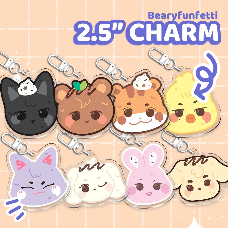 Aniteez Charm Set featuring cute animal-themed charms for ATEEZ fans.