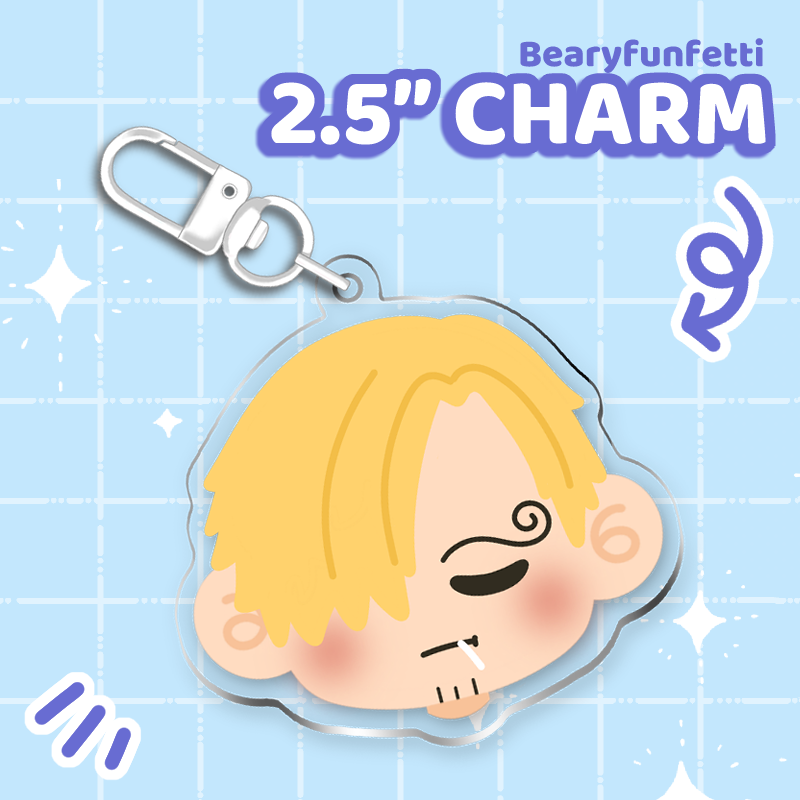 Straw Hats Charm Set