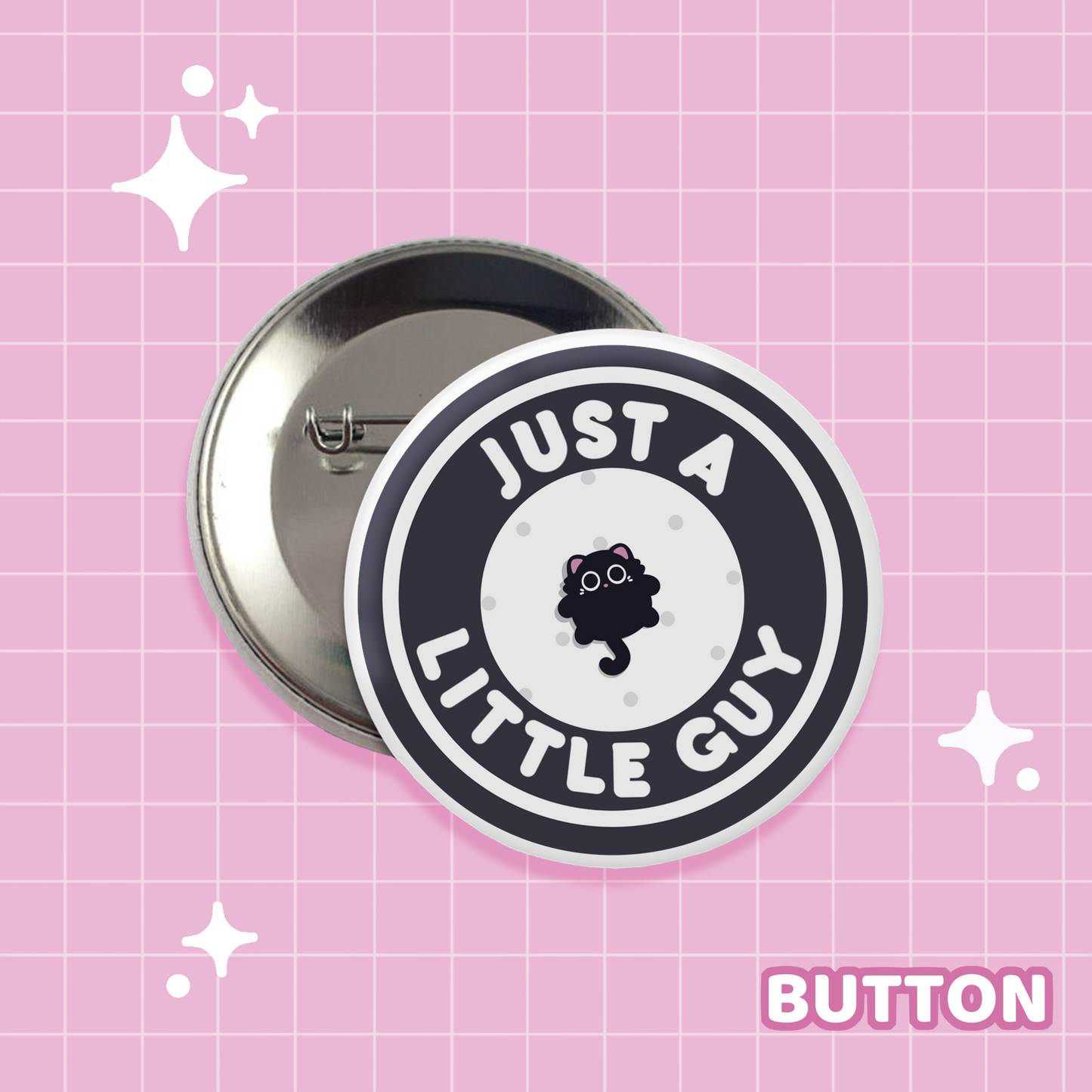 Little Guy (Black Cat) Button
